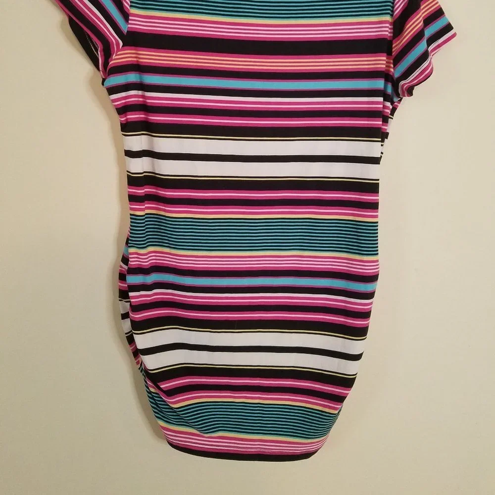 Bobbie Brooks Multi-colored Striped top sz L - Picture 5 of 5
